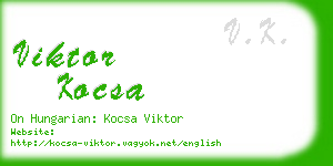 viktor kocsa business card